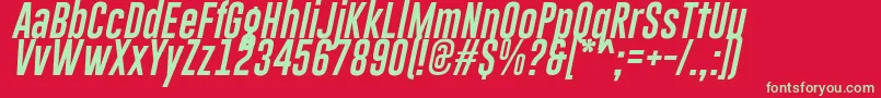 GoboldLowplusItalic Font – Green Fonts on Red Background