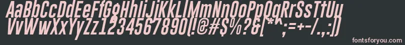 GoboldLowplusItalic Font – Pink Fonts on Black Background