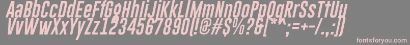 GoboldLowplusItalic Font – Pink Fonts on Gray Background