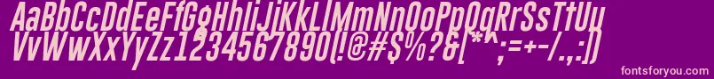 GoboldLowplusItalic Font – Pink Fonts on Purple Background