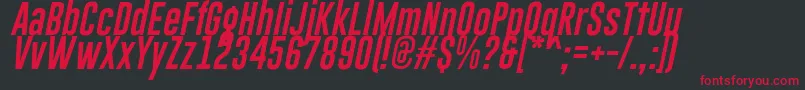 GoboldLowplusItalic Font – Red Fonts on Black Background