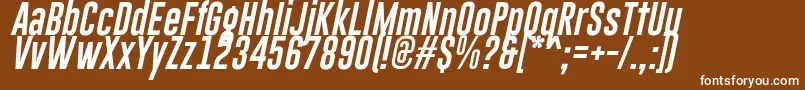 GoboldLowplusItalic Font – White Fonts on Brown Background