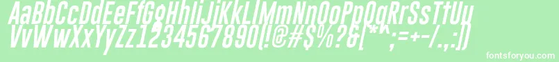 GoboldLowplusItalic Font – White Fonts on Green Background