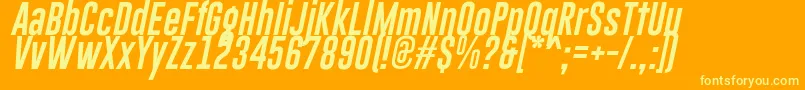 GoboldLowplusItalic Font – Yellow Fonts on Orange Background