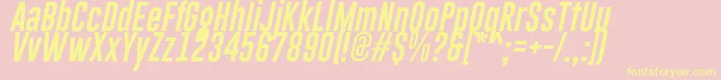 GoboldLowplusItalic Font – Yellow Fonts on Pink Background