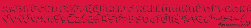 フォントFunnyPagesShadow – 赤い背景に黒い文字