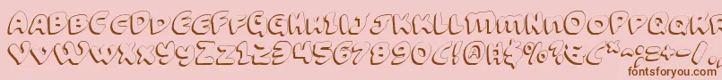 fuente FunnyPagesShadow – Fuentes Marrones Sobre Fondo Rosa