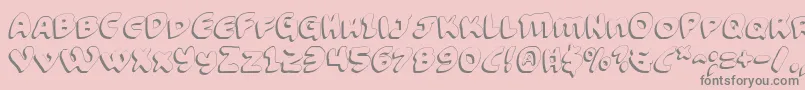 Police FunnyPagesShadow – polices grises sur fond rose