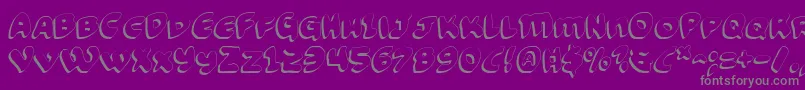FunnyPagesShadow Font – Gray Fonts on Purple Background