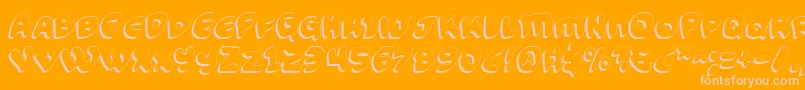 FunnyPagesShadow Font – Pink Fonts on Orange Background