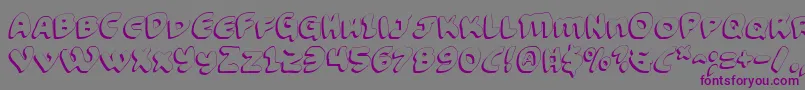 FunnyPagesShadow Font – Purple Fonts on Gray Background