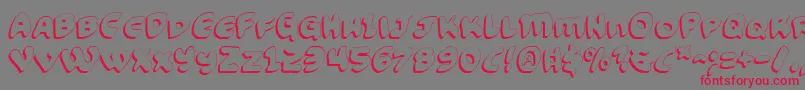 FunnyPagesShadow Font – Red Fonts on Gray Background