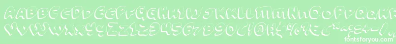 フォントFunnyPagesShadow – 緑の背景に白い文字