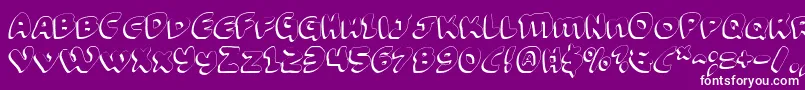 フォントFunnyPagesShadow – 紫の背景に白い文字