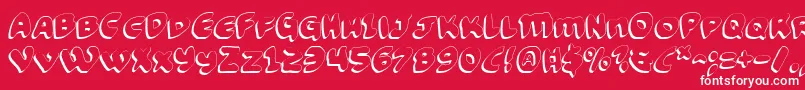 FunnyPagesShadow Font – White Fonts on Red Background