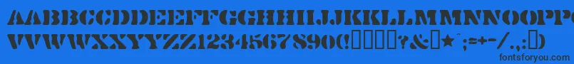 Dirtybakersdozen Font – Black Fonts on Blue Background