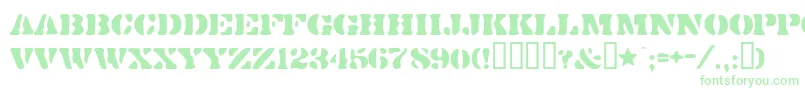 Dirtybakersdozen Font – Green Fonts on White Background
