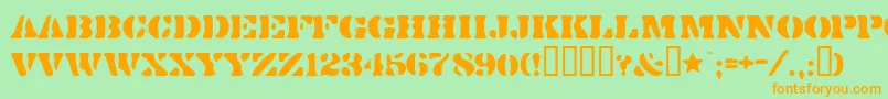 Dirtybakersdozen Font – Orange Fonts on Green Background