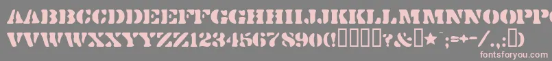 Dirtybakersdozen Font – Pink Fonts on Gray Background