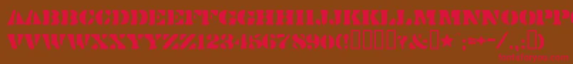Dirtybakersdozen Font – Red Fonts on Brown Background