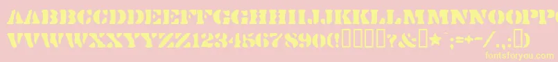 Шрифт Dirtybakersdozen – жёлтые шрифты на розовом фоне