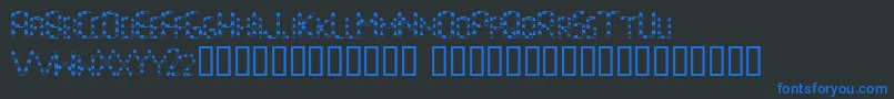 PillsAreGood Font – Blue Fonts on Black Background