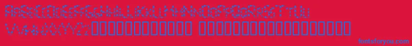 PillsAreGood Font – Blue Fonts on Red Background