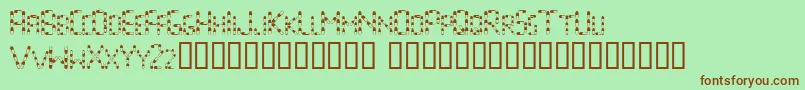 PillsAreGood Font – Brown Fonts on Green Background