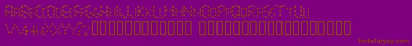 PillsAreGood Font – Brown Fonts on Purple Background