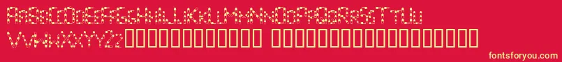 PillsAreGood Font – Yellow Fonts on Red Background