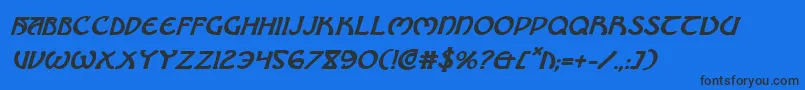 BrinAthynBoldItalic Font – Black Fonts on Blue Background