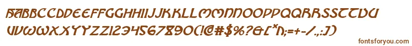 BrinAthynBoldItalic Font – Brown Fonts on White Background