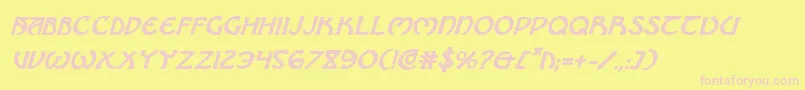 BrinAthynBoldItalic Font – Pink Fonts on Yellow Background