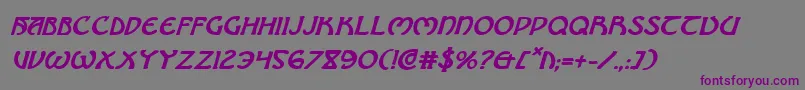 BrinAthynBoldItalic Font – Purple Fonts on Gray Background