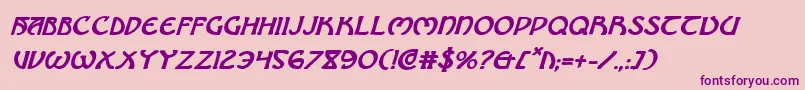 BrinAthynBoldItalic Font – Purple Fonts on Pink Background