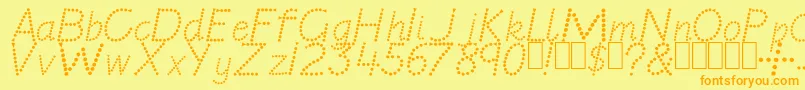 Jardotty Font – Orange Fonts on Yellow Background