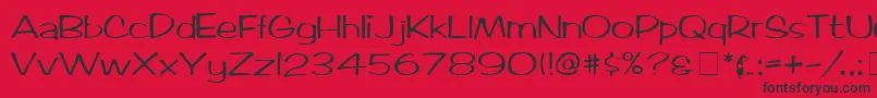 ArcticMedium Font – Black Fonts on Red Background