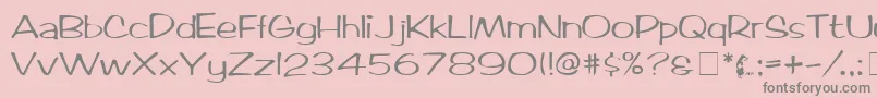 フォントArcticMedium – ピンクの背景に灰色の文字