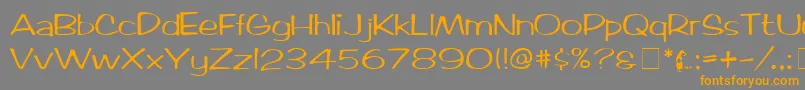 ArcticMedium-Schriftart – Orangefarbene Schriften auf grauem Hintergrund