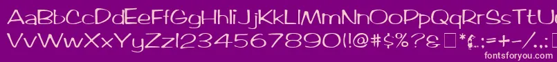 ArcticMedium Font – Pink Fonts on Purple Background