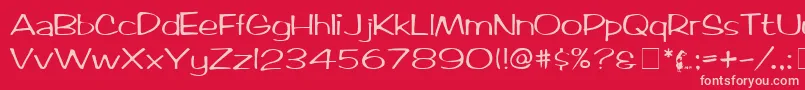 ArcticMedium Font – Pink Fonts on Red Background