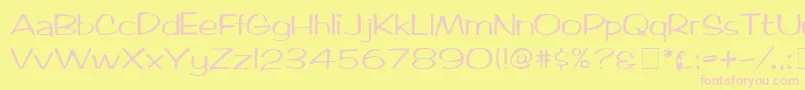 ArcticMedium Font – Pink Fonts on Yellow Background