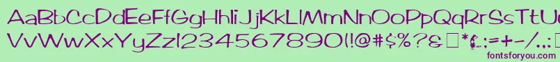 ArcticMedium Font – Purple Fonts on Green Background