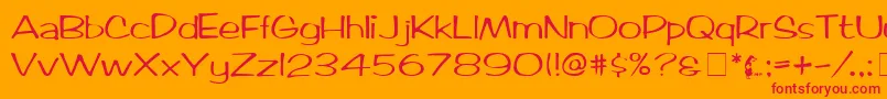 ArcticMedium Font – Red Fonts on Orange Background