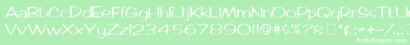 フォントArcticMedium – 緑の背景に白い文字