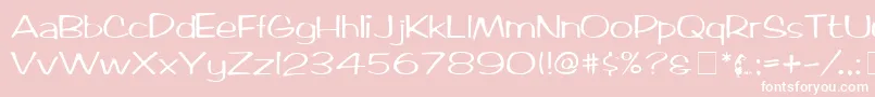ArcticMedium-Schriftart – Weiße Schriften auf rosa Hintergrund