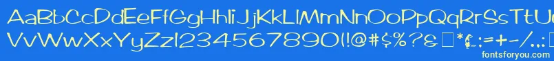 ArcticMedium Font – Yellow Fonts on Blue Background