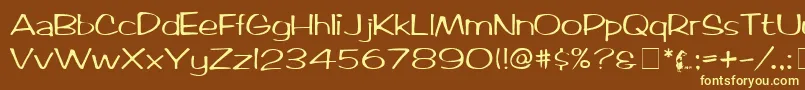 ArcticMedium Font – Yellow Fonts on Brown Background