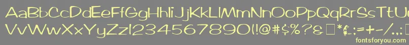 ArcticMedium-Schriftart – Gelbe Schriften auf grauem Hintergrund