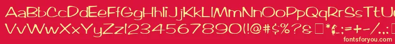 ArcticMedium Font – Yellow Fonts on Red Background